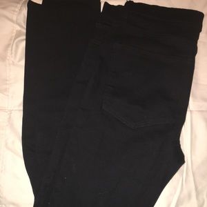 High rise skinny black jeggings